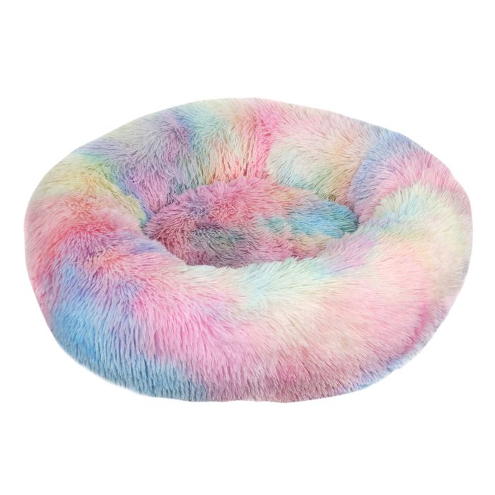 Colverro Fluffy Round Donut Bed for Dogs and Cats