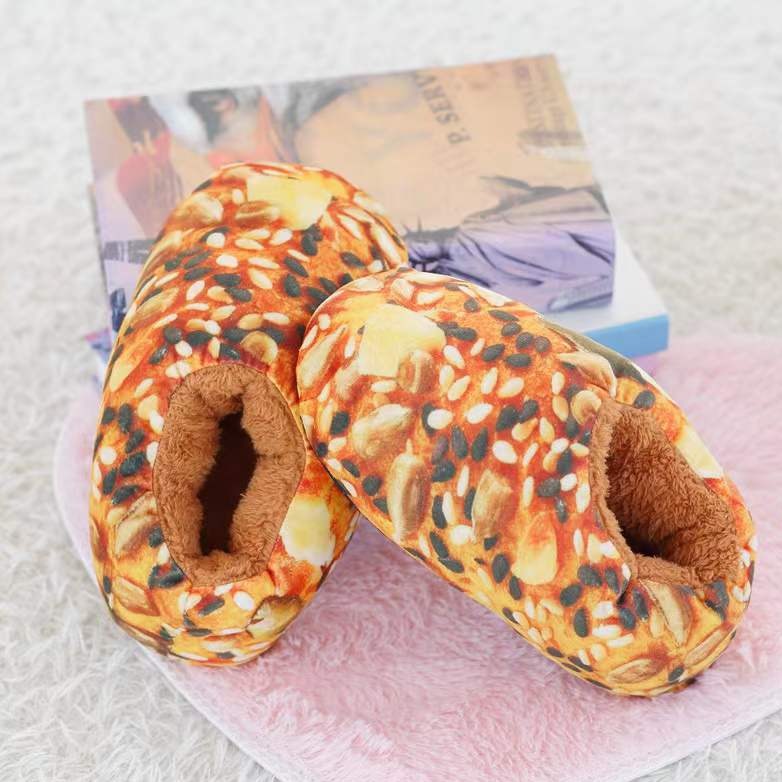 Colverro™ Toast Bread Slippers with Plush Lining and Non-Slip Sole