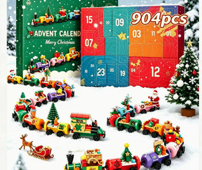 Christmas advent calendar with 24 mini brick building boxes