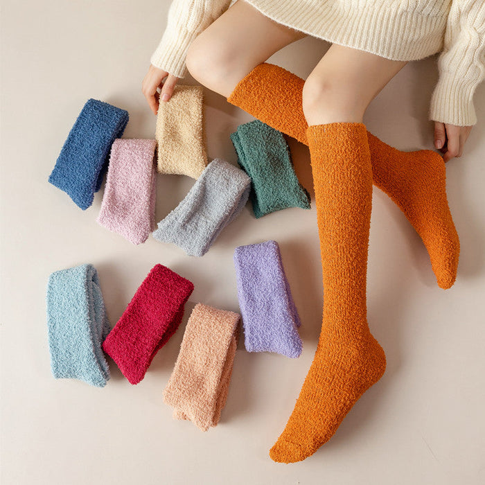 Colverro™ Extra-Long Coral Fleece Winter Socks for Cozy Feet