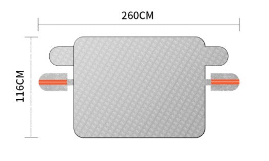 Colverro™ Magnetic Windshield and Side Mirror Cover, Universal 89 x 43 in