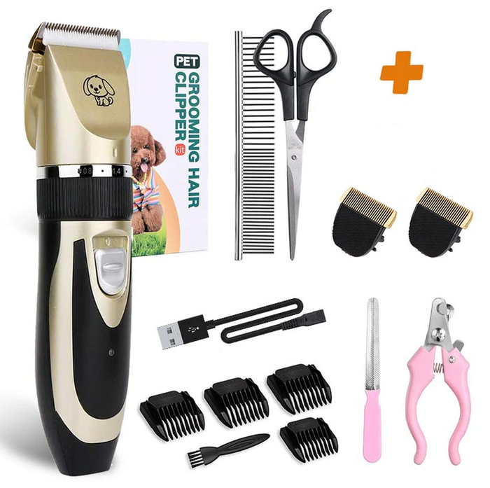 Colverro™ Low-Noise Rechargeable Dog and Cat Clippers Grooming Kit