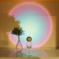 Stick-on push light glowing on a wall