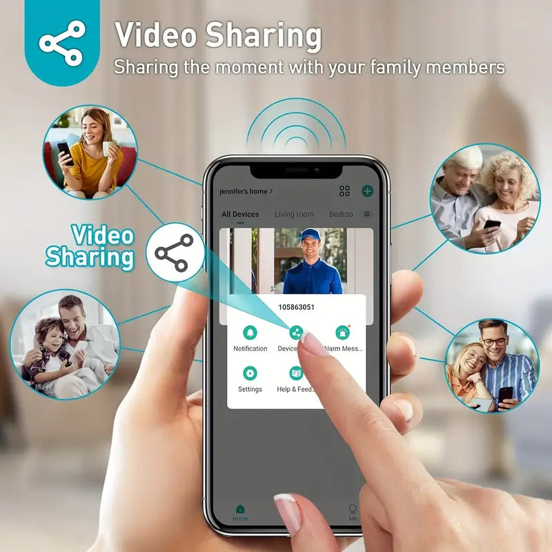 Colverro™ Wireless WiFi Video Doorbell with 1080p HD and Night Vision