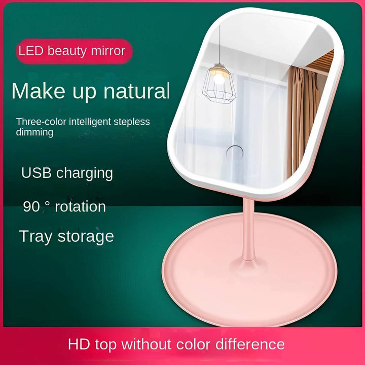 Colverro™ Portable LED Makeup Mirror with Three Light Modes and Dimmer