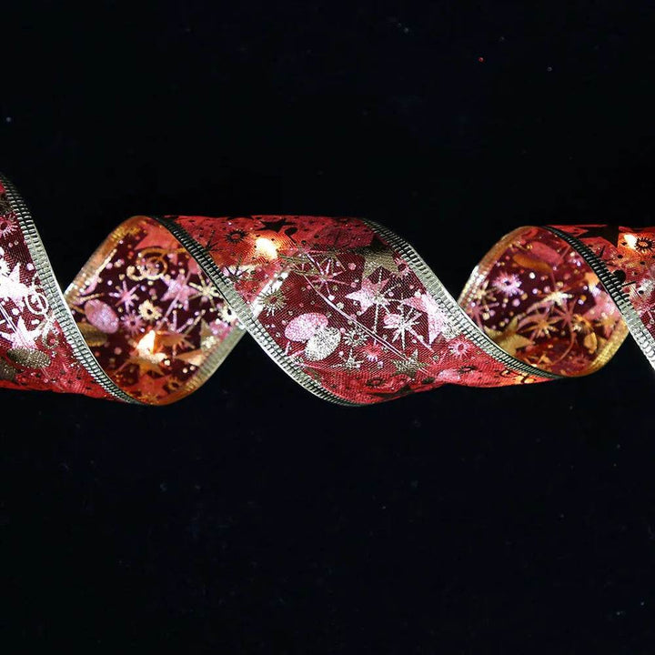 Colverro™ Double-Layer Christmas Ribbon with 50 Built-In LED Lights