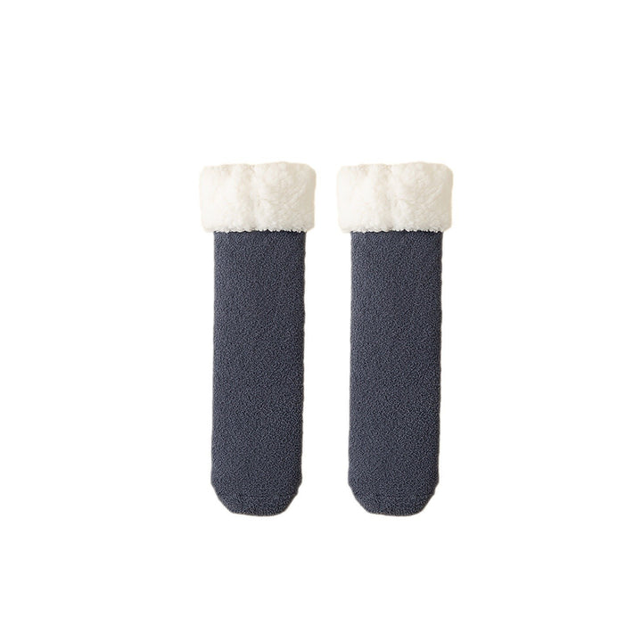 Fleece-lined heated socks with a duck design