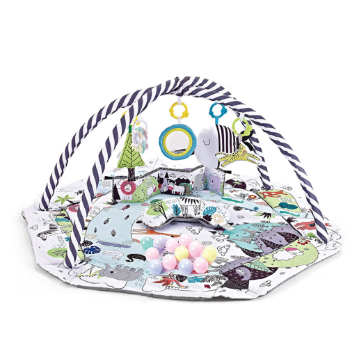 Colverro™ Baby Play Gym and Activity Mat with Arches and Hanging Toys