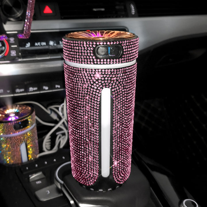 Rhinestone car diffuser in cup holder