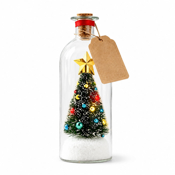 Colverro Mini Christmas Tree Wishing Bottle with Voice Recorder