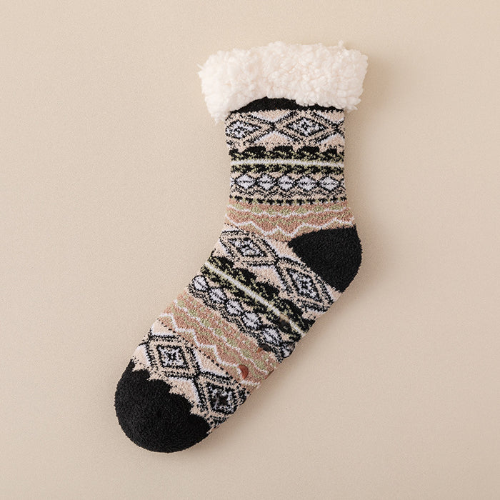 Colverro Extra Thick Nordic Lounge Socks with Grip Sole