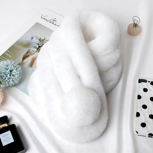 Colverro™ Plush Faux Fur Loop Scarf – Soft, Cozy Neck Warmer