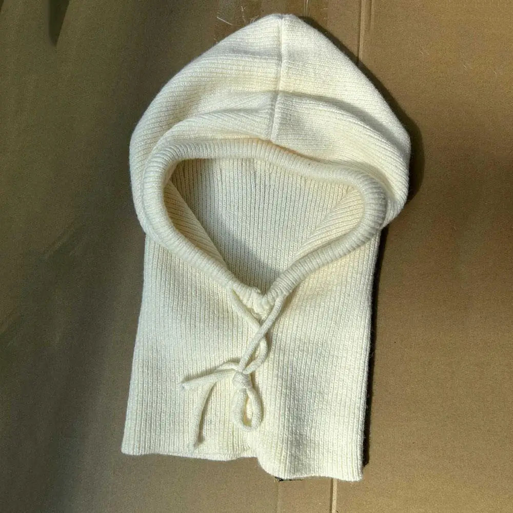 Colverro™ Cashmere Knit Hooded Balaclava with Built-In Neck Warmer
