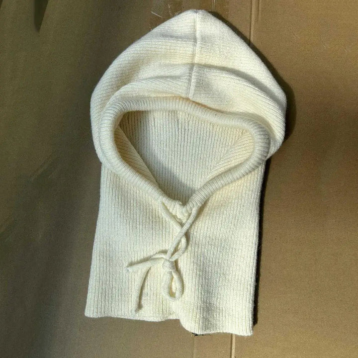 Colverro™ Cashmere Knit Hooded Balaclava with Built-In Neck Warmer