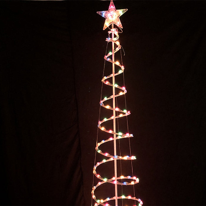 Colverro 6 ft Pop-Up LED Spiral Christmas Tree with Star Topper