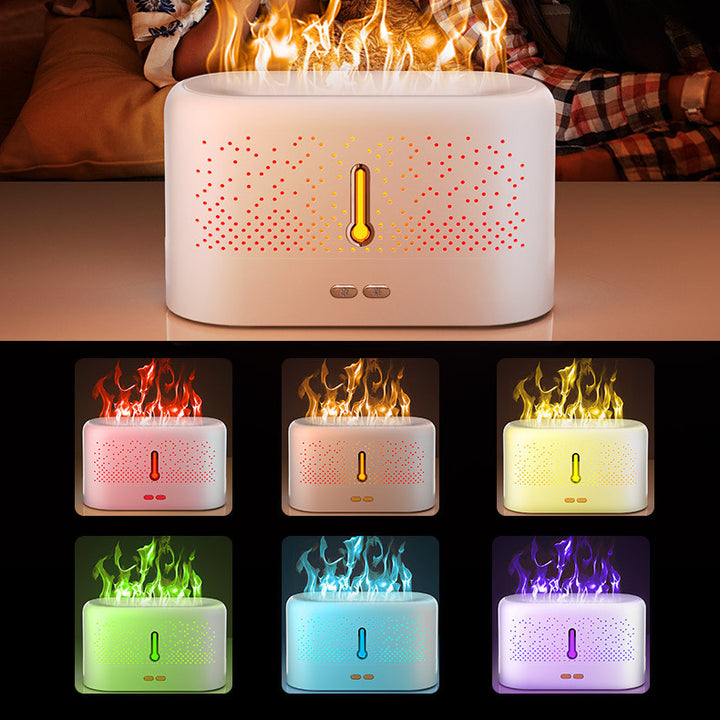 Ultrasonic Flame Aromatherapy Diffuser with Essential Oils, 200 ml