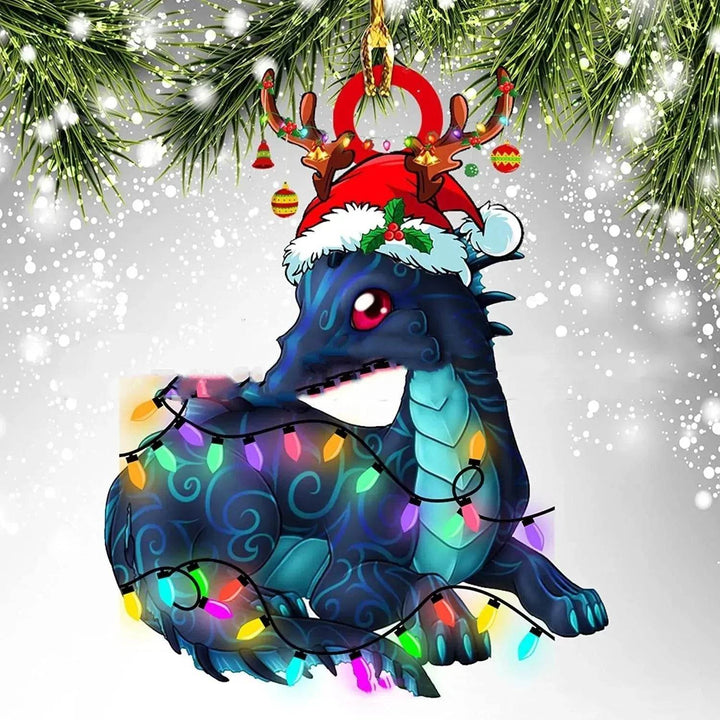 Colverro™ Acrylic Dinosaur Dragon Egg Christmas Ornament – 3 Inch