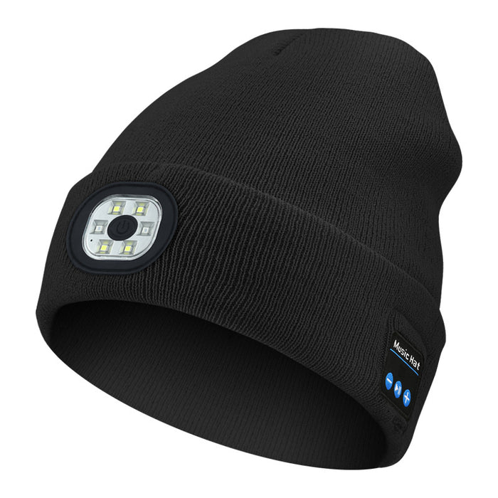 Colverro LED Headlamp Beanie with Bluetooth Music