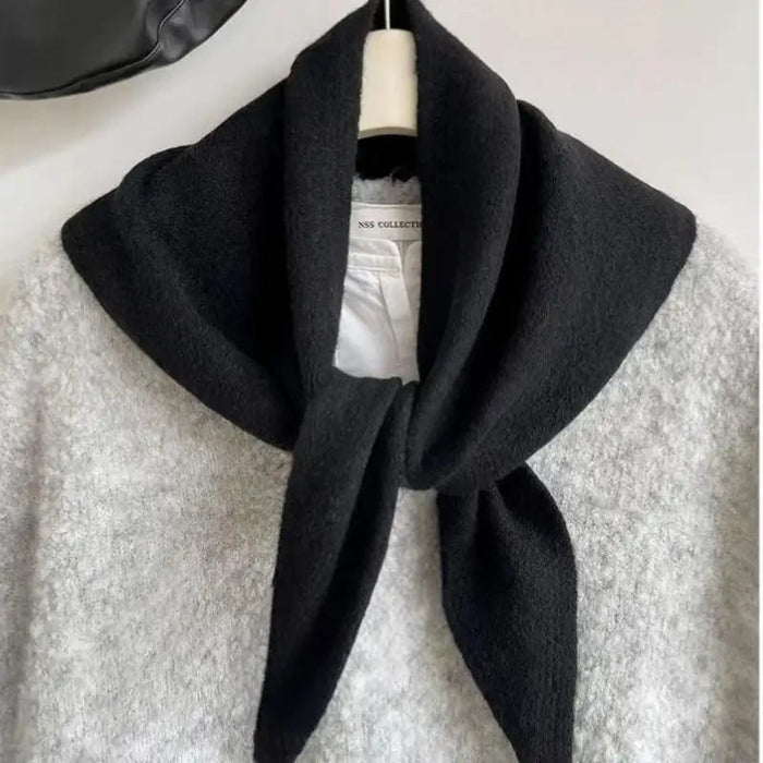 Colverro™ Korean-Style Triangle Knit Scarf for Women – Light & Cozy
