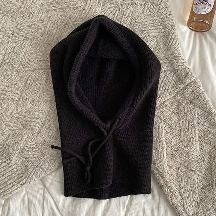 Colverro™ Cashmere Knit Hooded Balaclava with Built-In Neck Warmer