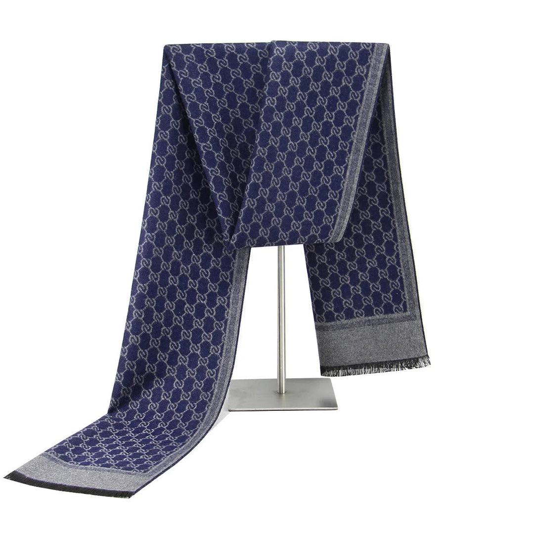 Colverro™ Wool Blend Winter Scarf with Letter Print and Fringe Trim
