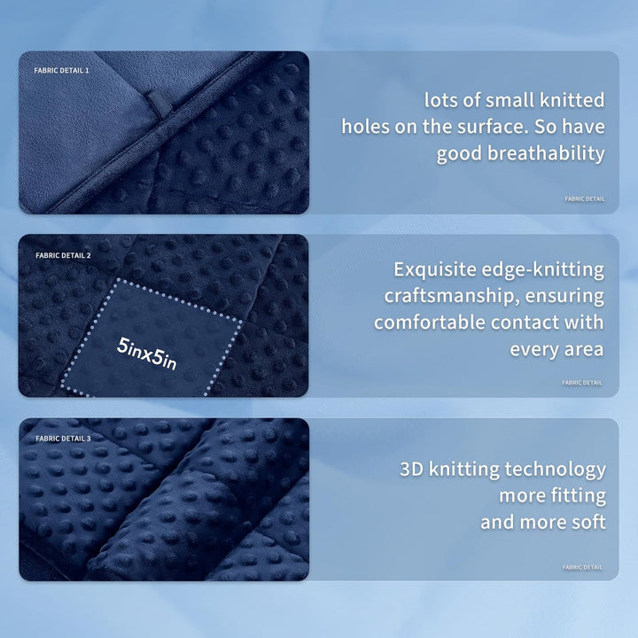 Colverro™ Weighted Blanket with Dot Texture and Cooling Microfiber