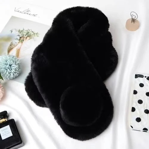 Colverro™ Plush Faux Fur Loop Scarf – Soft, Cozy Neck Warmer