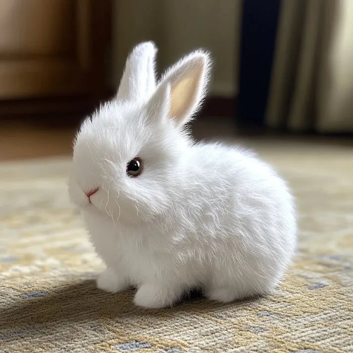 Colverro™ Realistic Plush Bunny Rabbit with Soft Fluffy Fur and Whiskers