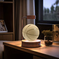 Crystal ball lamp with engraved galaxy