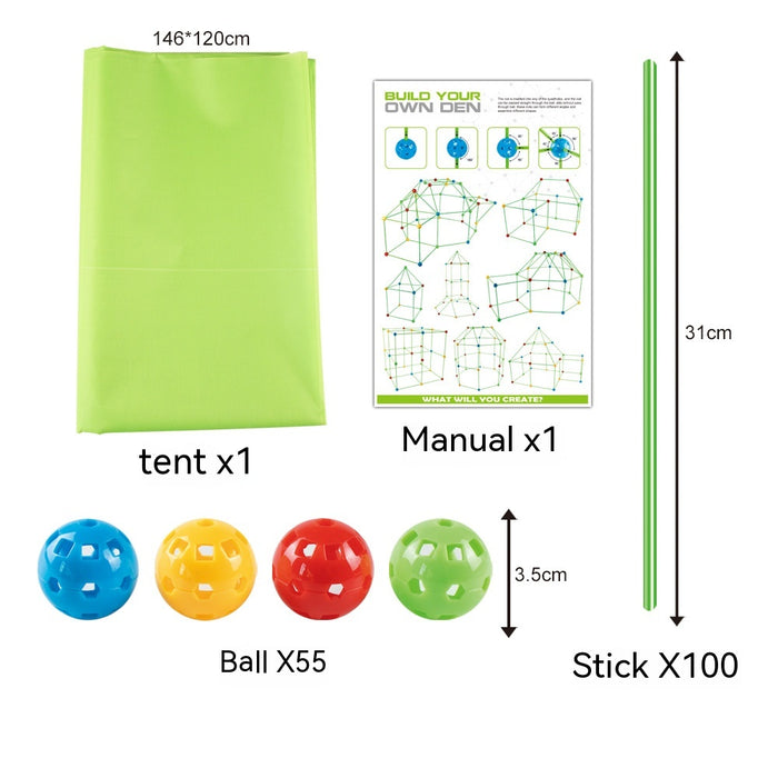 Colverro Fort Building Kit with Glow-in-the-Dark Sticks