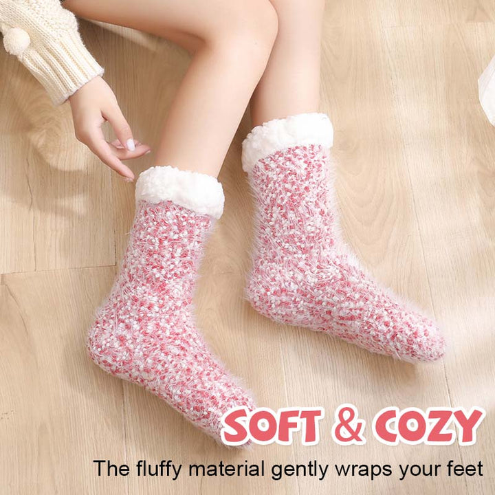 Colverro™ Sherpa-Lined Slipper Socks with Non-Slip Silicone Grippers