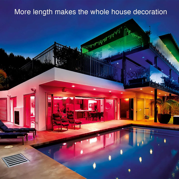 Colverro™ 32.8 ft RGB LED Strip Lights with 44-Key Remote and 16 Colors