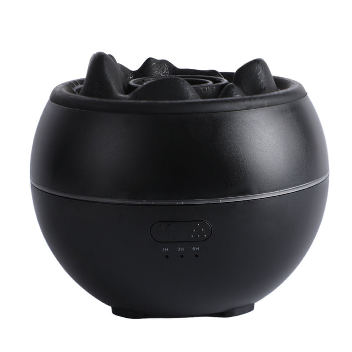 Colverro Flame Effect Aroma Diffuser – Black Desktop Humidifier