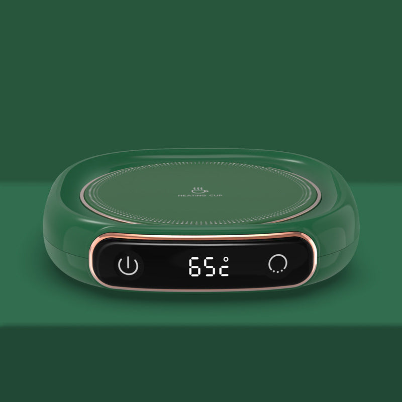 Retro green mug warmer with coffee cup