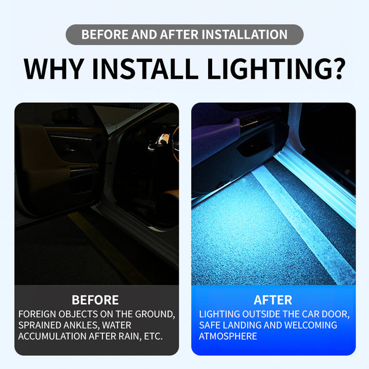 Colverro™ Wireless Car Door Projector Lights with 7 Colors and Auto Sensor