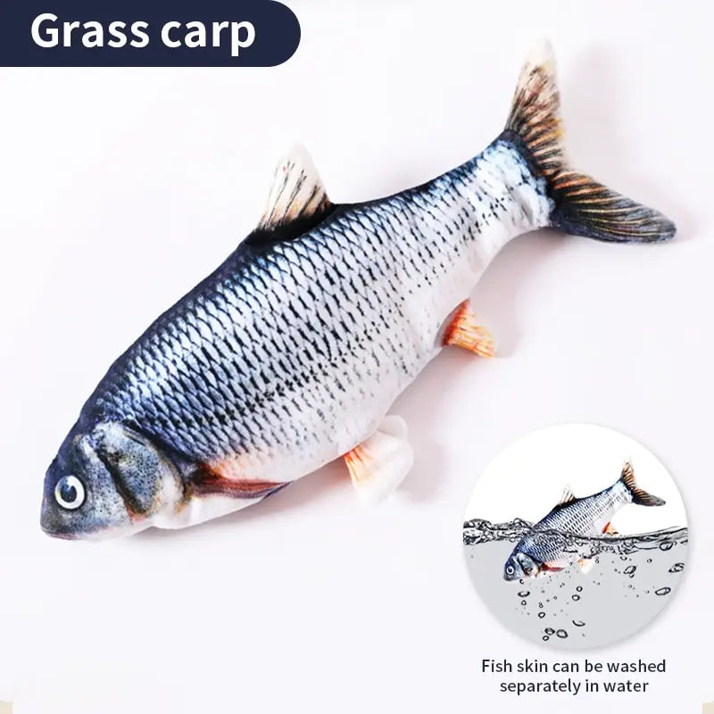Colverro™ Flopping Fish Cat Toy, USB Rechargeable with Lifelike Wiggle