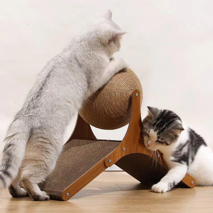Colverro™ Cat Scratching Ball Toy with Sisal Rope and Cardboard Ramp
