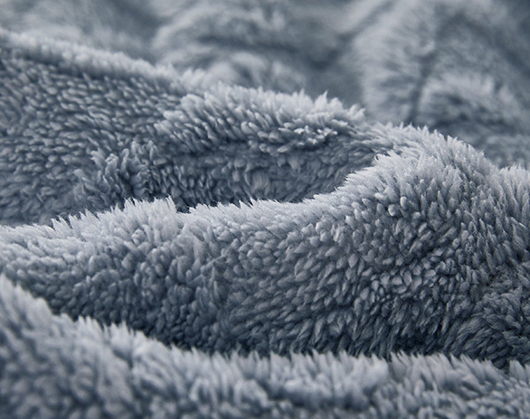 Thick coral fleece sherpa blanket folded