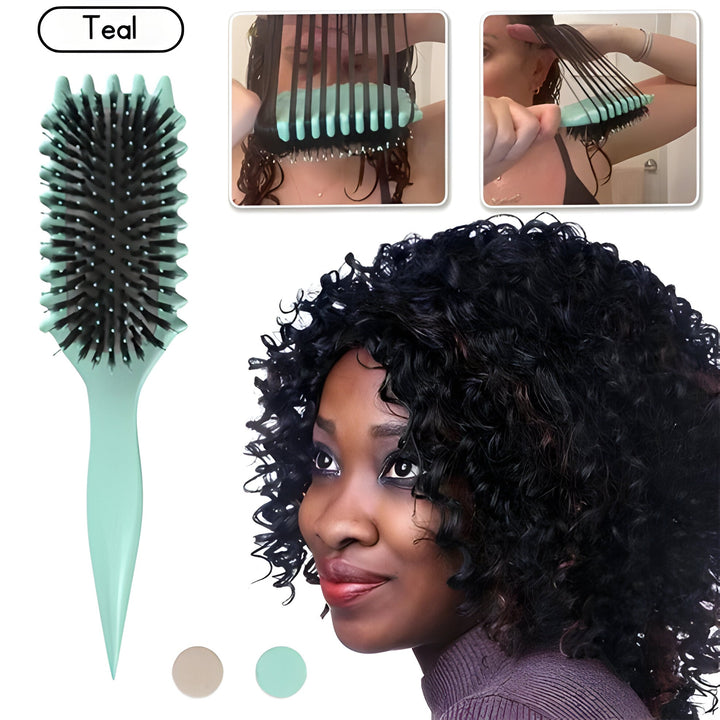 Colverro™ Boar Bristle Curl Brush for Defined, Tangle-Free Curls