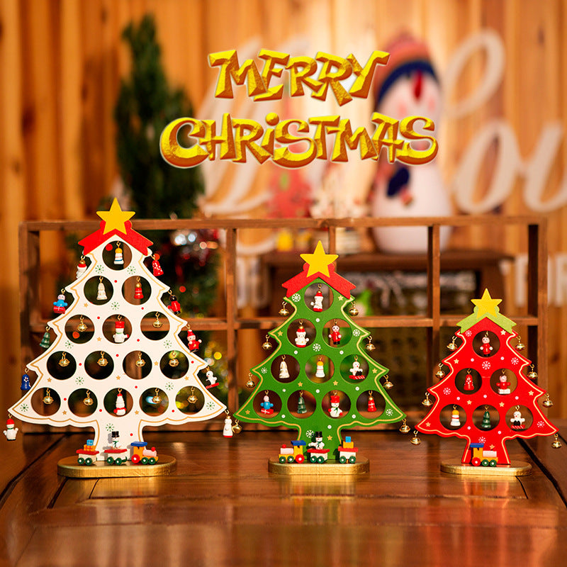 Colverro™ DIY Wooden Mini Christmas Tree Kit – Tool-Free Tabletop Decor
