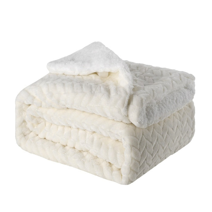 Colverro Double-Layer Sherpa Fleece Throw Blanket