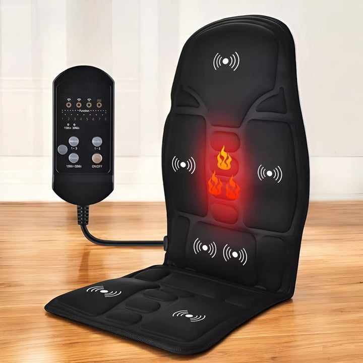 Colverro™ Heated Massage Chair Pad with 7 Motors for Home &amp; Car