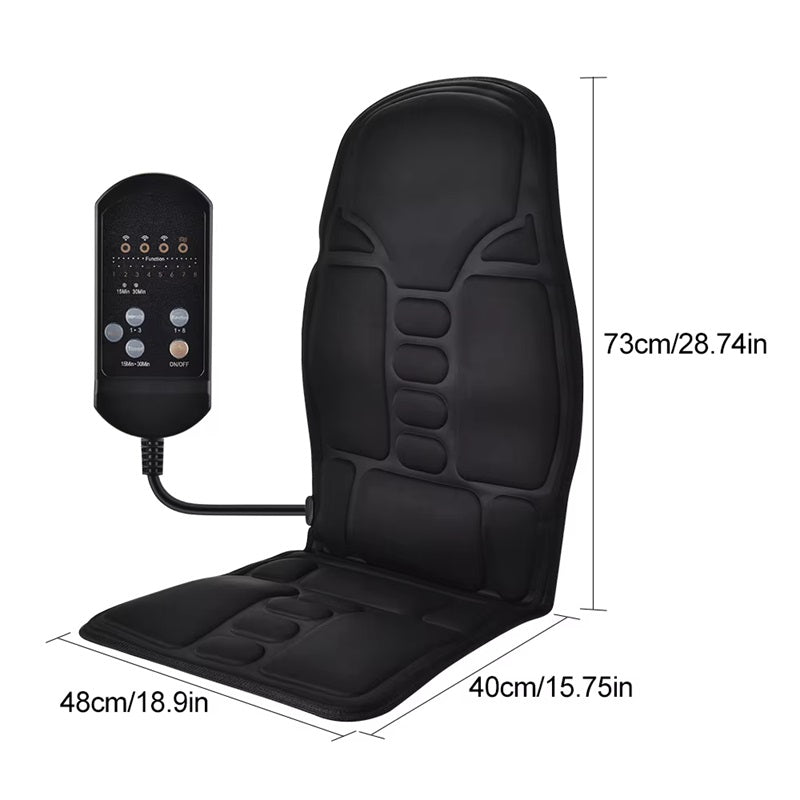 Colverro™ Heated Massage Chair Pad with 7 Motors for Home &amp; Car