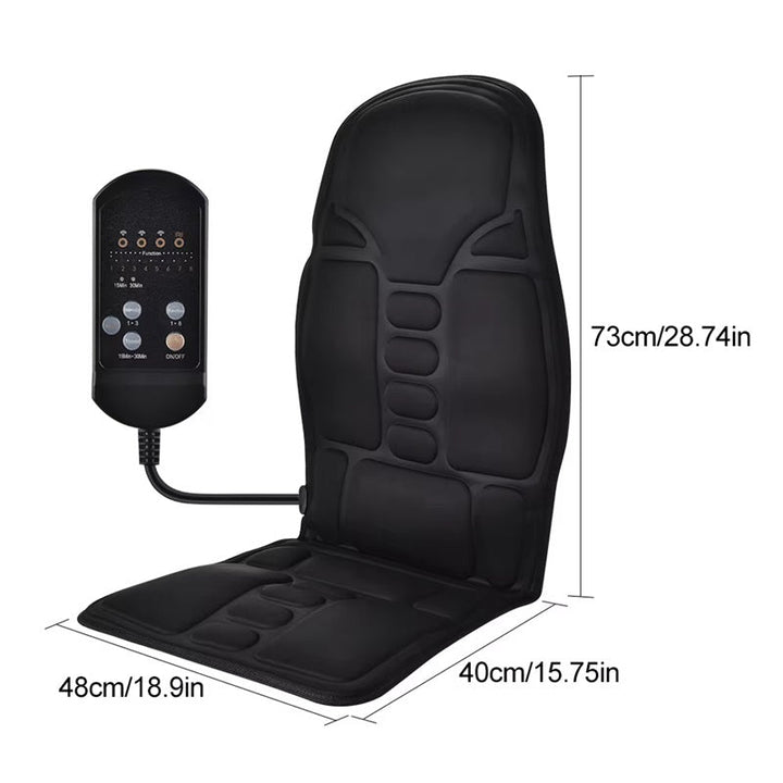 Colverro™ Heated Massage Chair Pad with 7 Motors for Home &amp; Car