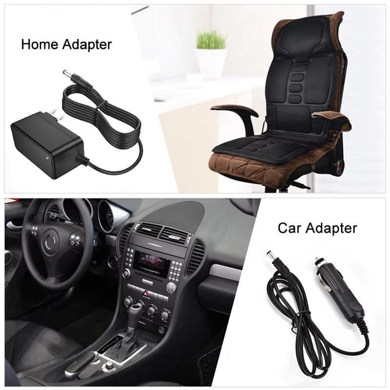 Colverro™ Heated Massage Chair Pad with 7 Motors for Home &amp; Car