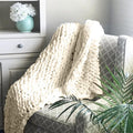 Colverro™ Chunky Cable-Knit Throw Blanket with a Gently Weighted Feel