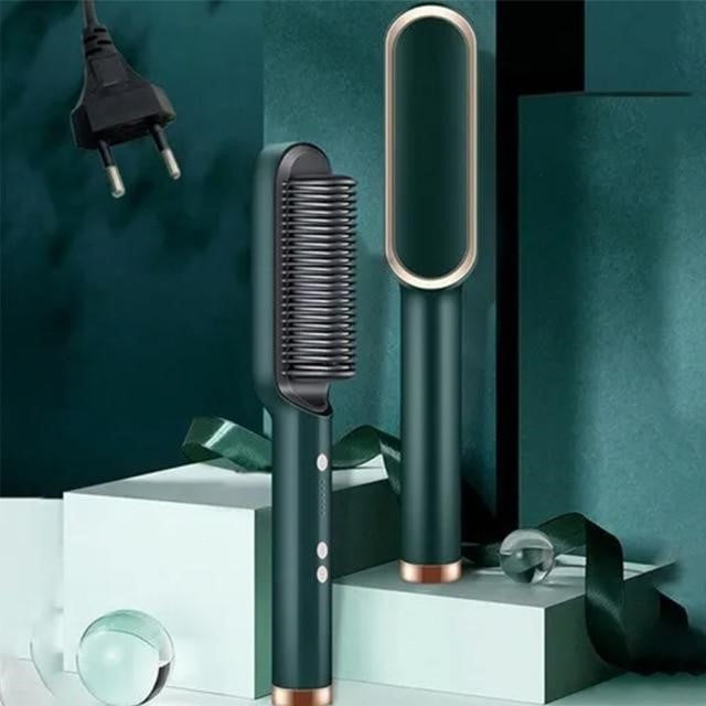Colverro™ Heated Hair Straightener Brush for Smooth, Frizz-Free Styling