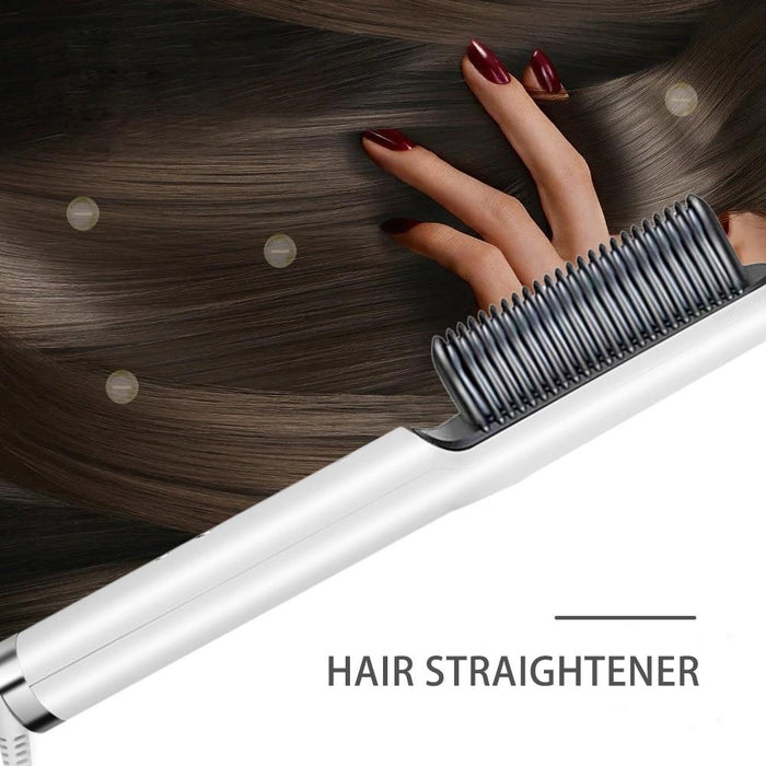 Colverro™ Heated Hair Straightener Brush for Smooth, Frizz-Free Styling