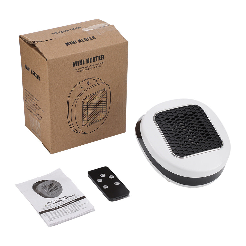 White plug-in wall outlet heater with LED display