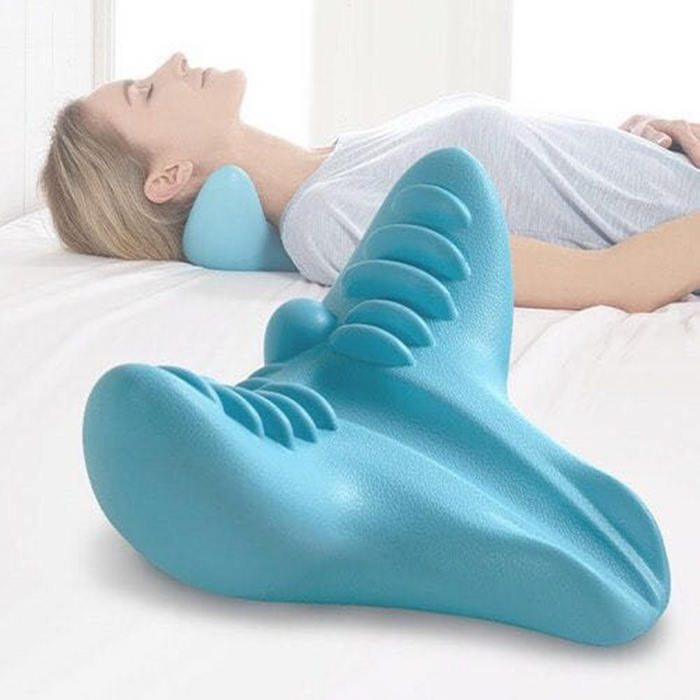 Colverro Contoured Neck and Shoulder Pillow with Massage Nodes